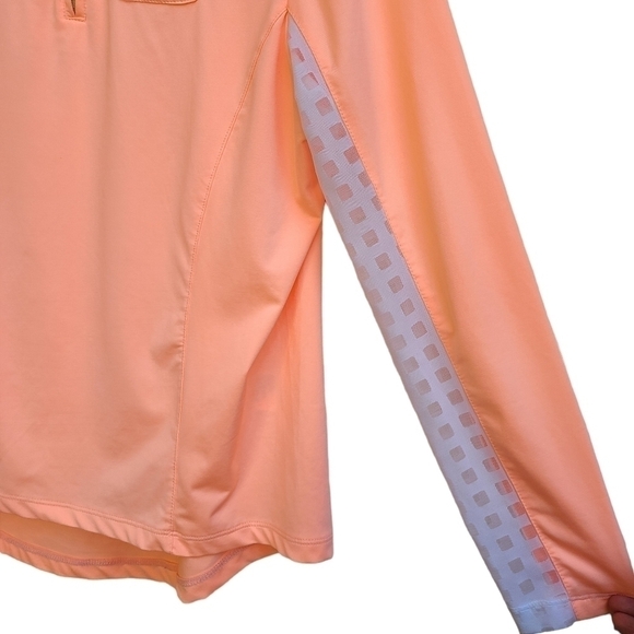 Jamie Sadock Light-weight 1/4 Zip Shirt, Sheer Undersleeve, Long Sleeve, Size M - Picture 6 of 14